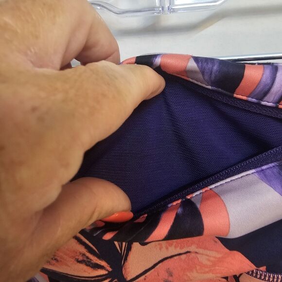 Nike Dri-Fit Womens Floral Print Cropped Leggings Sz Lg Performance Comfort W491 - Picture 5 of 11